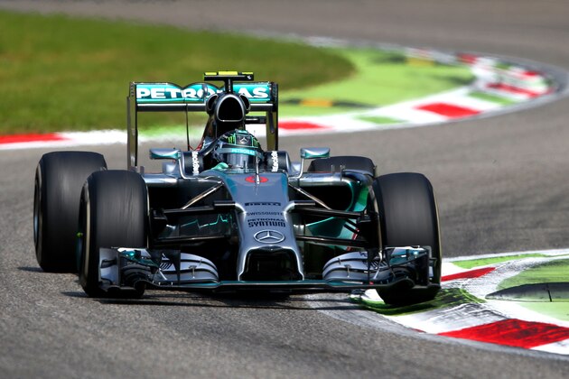 MONZA, ITALY - SEPTEMBER 07:  Nico Rosberg of Germany and Mercedes GP drives during the F1 Grand Prix of Italy at Autodromo di Monza on September 7, 2014 in Monza, Italy.  (Photo by Paul Gilham/Getty Images)