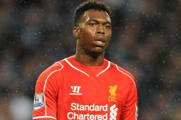 Liverpool's Daniel Sturridge during the English Premier League soccer match between Manchester City and Liverpool at the Etihad Stadium, in Manchester, England, Monday, Aug. 25, 2014. (AP Photo/Rui Vieira)
