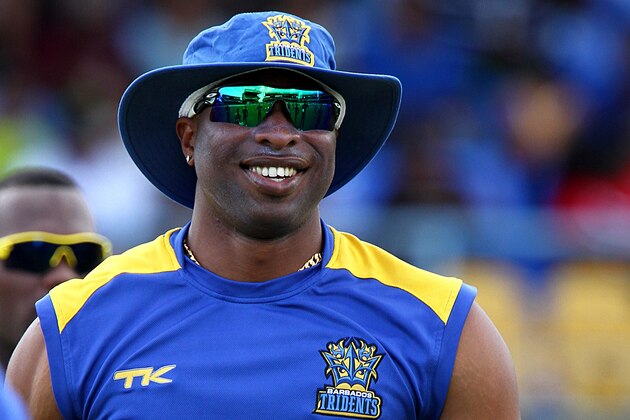 PORT OF SPAIN, TRINIDAD AND TOBAGO - AUGUST 11: Barbados Tridents captain Kieron Pollard during the Thirteenth Match of the Cricket Caribbean Premier League between Barbados Tridents v Guyana Amazon Warriors at Queen's Park Oval on August 11, 2013 in Port of Spain, Trinidad and Tobago. (Photo by Ashley Allen/Getty Images Latin America for CPL)