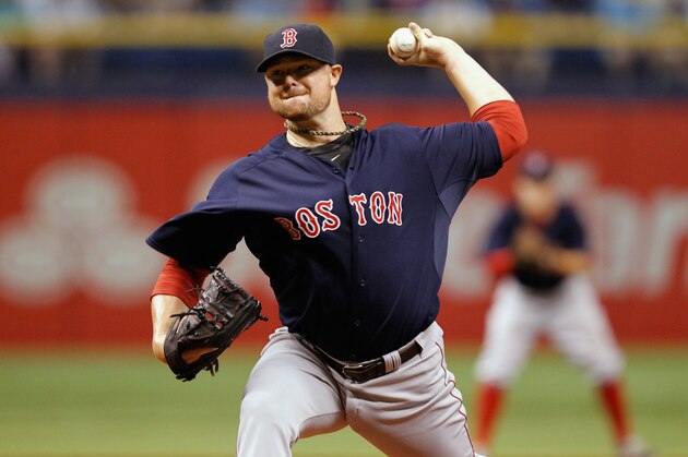 ST PETERSBURG, FL - JULY 25: Jon Lester #31 of the Boston Red Sox pitches during the first inning against the Tampa Bay Rays at Tropicana Field on July 25, 2014 in St Petersburg, Florida. (Photo by Scott Iskowitz/Getty Images) ST PETERSBURG, FL - JULY 25: Jon Lester #31 of the Boston Red Sox pitches during the first inning against the Tampa Bay Rays at Tropicana Field on July 25, 2014 in St Petersburg, Florida. (Photo by Scott Iskowitz/Getty Images)