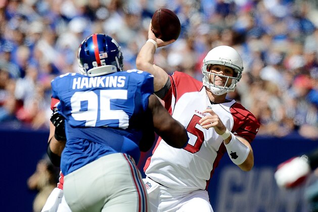 EAST RUTHERFORD, NJ - SEPTEMBER 14: Quarterback Drew Stanton
