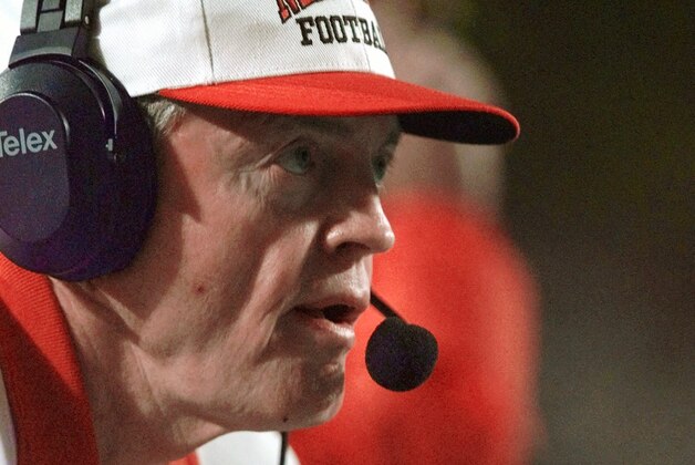 Nebraska coach Tom Osborne watches second quarter action of the Orange Bowl against Tennessee at Pro Player Stadium in Miami, Fla.,  Friday Jan. 2, 1998. (AP Photo/Susan Walsh)