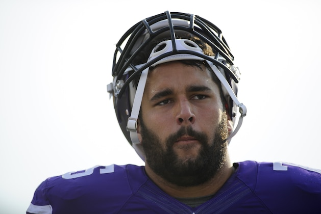 MINNEAPOLIS, MN - AUGUST 8: Matt Kalil #75 of the Minnesota Vikings looks on before the game against the Oakland Raiders on August 8, 2014 at TCF Bank Stadium in Minneapolis, Minnesota. (Photo by Hannah Foslien/Getty Images)