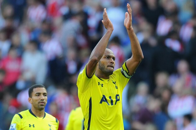 SUNDERLAND, ENGLAND - SEPTEMBER 13:  Younes Kaboul of Spurs in action during the Barclays Premier League match between Sunderland and Tottenham Hotspur at Stadium of Light on September 13, 2014 in Sunderland, England.  (Photo by Stu Forster/Getty Images)
