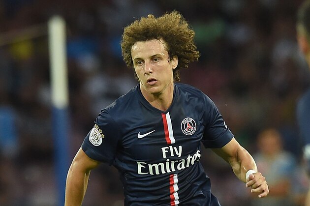 NAPLES, ITALY - AUGUST 11:  David Luiz of Paris Saint Germain  in action during the pre-season friendly match between SSC Napoli and Paris Saint-Germain FC at Stadio San Paolo on August 11, 2014 in Naples, Italy.  (Photo by Giuseppe Bellini/Getty Images)