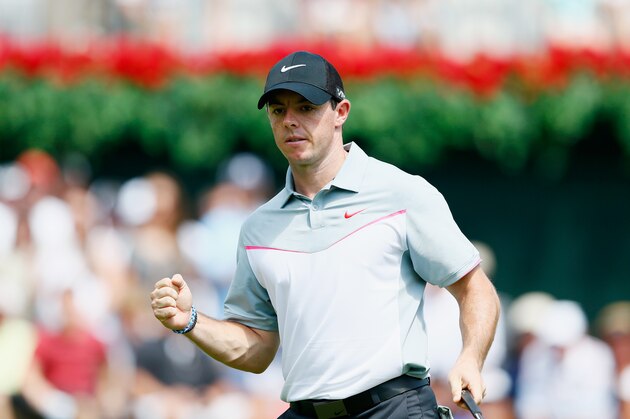 ATLANTA, GA - SEPTEMBER 12: Rory McIlroy of Northern Ireland celebrates his birdie putt on the 18th green en route to a five-under par 65 during the second round of the TOUR Championship by Coca-Cola at the East Lake Golf Club on September 12, 2014 in Atlanta, Georgia. (Photo by Kevin C. Cox/Getty Images) ATLANTA, GA - SEPTEMBER 12: Rory McIlroy of Northern Ireland celebrates his birdie putt on the 18th green en route to a five-under par 65 during the second round of the TOUR Championship by Coca-Cola at the East Lake Golf Club on September 12, 2014 in Atlanta, Georgia. (Photo by Kevin C. Cox/Getty Images)