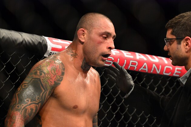 Oct 9, 2013; Barueri, Sao Paulo, Brazil; Thiago Silva (black shorts) is checked on during his fight against Matt Hamill (not pictured) during UFC Fight Night 29 at Jose Correa Arena. Mandatory Credit: Jason Silva-USA TODAY Sports Oct 9, 2013; Barueri, Sao Paulo, Brazil; Thiago Silva (black shorts) is checked on during his fight against Matt Hamill (not pictured) during UFC Fight Night 29 at Jose Correa Arena. Mandatory Credit: Jason Silva-USA TODAY Sports