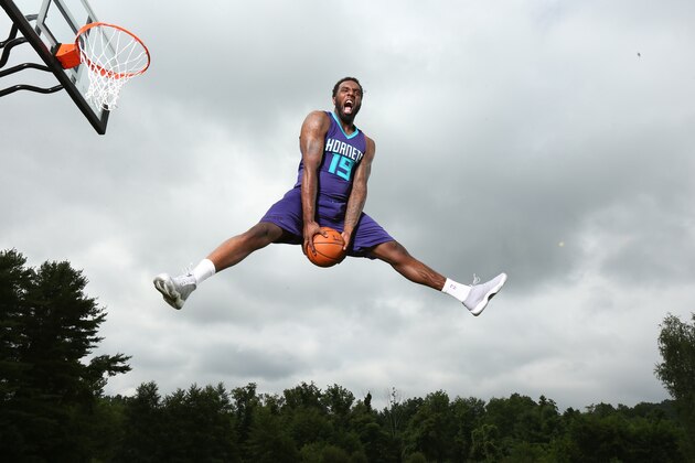 TARRYTOWN, NY - AUGUST 3: P.J. Hairston #19 of the Charlotte Hornets poses for a portrait during the 2014 NBA rookie photo shoot on August 3, 2014 at the Madison Square Garden Training Facility in Tarrytown, New York. NOTE TO USER: User expressly acknowledges and agrees that, by downloading and or using this photograph, User is consenting to the terms and conditions of the Getty Images License Agreement. Mandatory Copyright Notice: Copyright 2014 NBAE (Photo by Nathaniel S. Butler/NBAE via Getty Images)