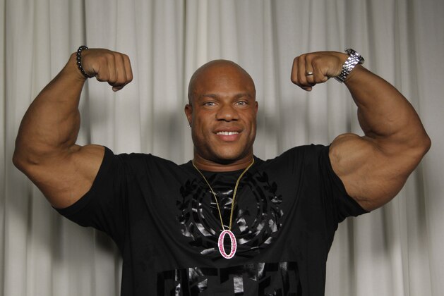 2012 Mr. Olympia, Phil Heath, poses for a portrait Wednesday, September 18, 2013, in Los Angeles. Heath's quest for the Olympia title is the focal point of director, Vlad Yudin's bodybuilding documentary,