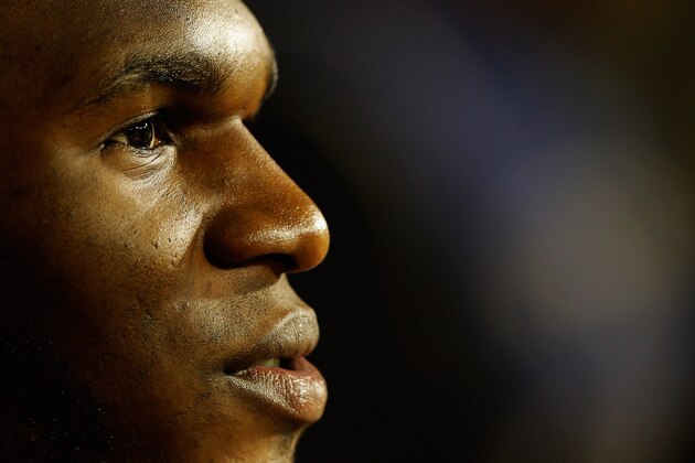 BRUSSELS, BELGIUM - OCTOBER 15:  Christian Benteke of Belgium looks on prior to the FIFA 2014 World Cup Qualifying Group A match between Belgium and Wales at King Baudouin Stadium on October 15, 2013 in Brussels, Belgium.  (Photo by Dean Mouhtaropoulos/Getty Images)