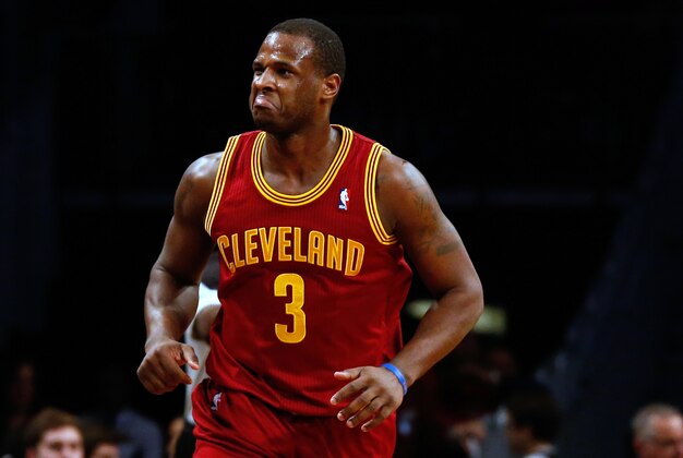 Jan 4, 2014; Brooklyn, NY, USA;  Cleveland Cavaliers shooting guard Dion Waiters (3) reacts after scoring during the third quarter against the Brooklyn Nets at Barclays Center. Brooklyn Nets won 89-82.  Mandatory Credit: Anthony Gruppuso-USA TODAY Sports