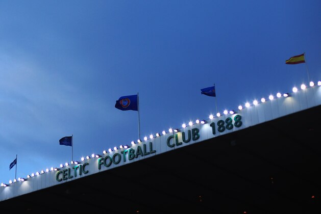 GLASGOW, SCOTLAND - OCTOBER 01:  Flags fly above the stand prior to the UEFA Champions League Group H match between Celtic and FC Barcelona at Celtic Park Stadium on October 1, 2013 in Glasgow, Scotland.  (Photo by Richard Heathcote/Getty Images)