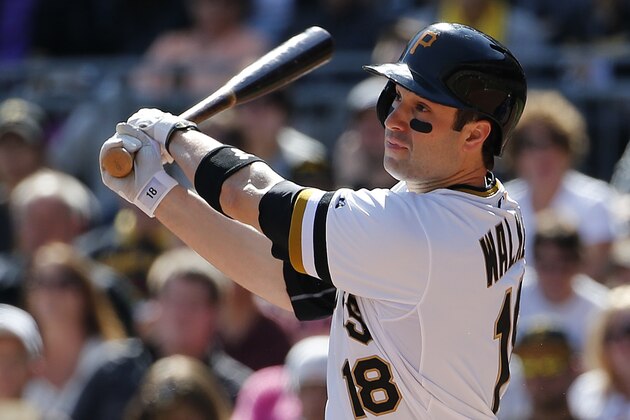 Pittsburgh Pirates' Neil Walker (18) drives in a run with a double off Chicago Cubs starting pitcher Jacob Turner during the fifth inning of a baseball game in Pittsburgh Sunday, Sept. 14, 2014. The Pirates won 7-3. (AP Photo/Gene J. Puskar) Pittsburgh Pirates' Neil Walker (18) drives in a run with a double off Chicago Cubs starting pitcher Jacob Turner during the fifth inning of a baseball game in Pittsburgh Sunday, Sept. 14, 2014. The Pirates won 7-3. (AP Photo/Gene J. Puskar)