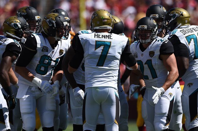 LANDOVER, MD - SEPTEMBER 14: Quarterback Chad Henne