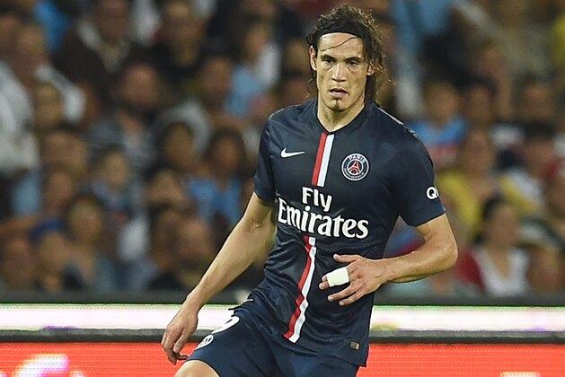 NAPLES, ITALY - AUGUST 11:  Edinson Cavani of Paris Saint Germain  in action during the pre-season friendly match between SSC Napoli and Paris Saint-Germain FC at Stadio San Paolo on August 11, 2014 in Naples, Italy.  (Photo by Giuseppe Bellini/Getty Images)