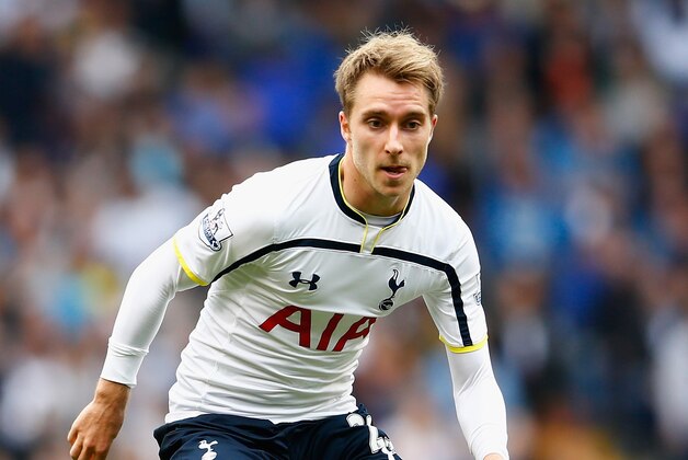 LONDON, ENGLAND - SEPTEMBER 21:  Christian Eriksen of Spurs in action during the Barclays Premier League match between Tottenham Hotspur and West Bromwich Albion at White Hart Lane on September 21, 2014 in London, England.  (Photo by Julian Finney/Getty Images)