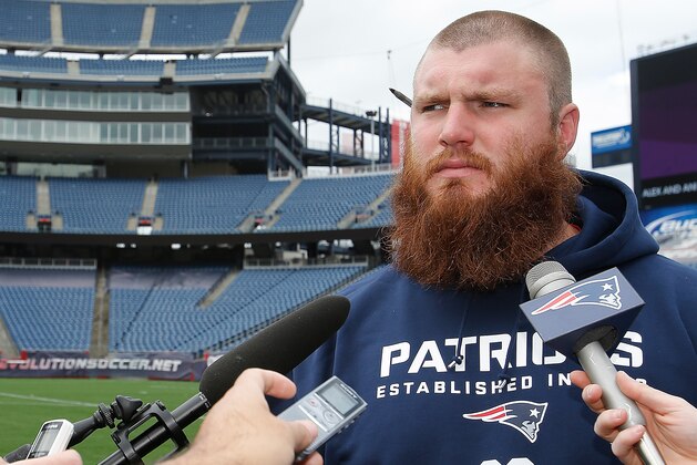 FOXBORO, MA - MAY 15:  Bryan Stork from Florida State, a fourth-round draft selection, speaks to the media during the New England Patriots Rookie Minicamp  at Gillette Stadium on May 15, 2014 in Foxboro, Massachusetts. (Photo by Jim Rogash/Getty Images)