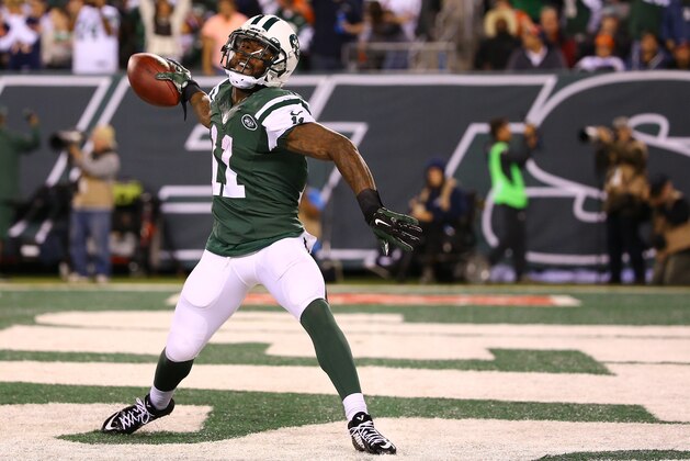 EAST RUTHERFORD, NJ - SEPTEMBER 22:  Wide receiver Jeremy Kerley