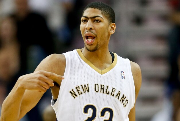 Feb 1, 2014; New Orleans, LA, USA; New Orleans Pelicans power forward Anthony Davis (23) against the Chicago Bulls during the second quarter of a game at the New Orleans Arena. Mandatory Credit: Derick E. Hingle-USA TODAY Sports