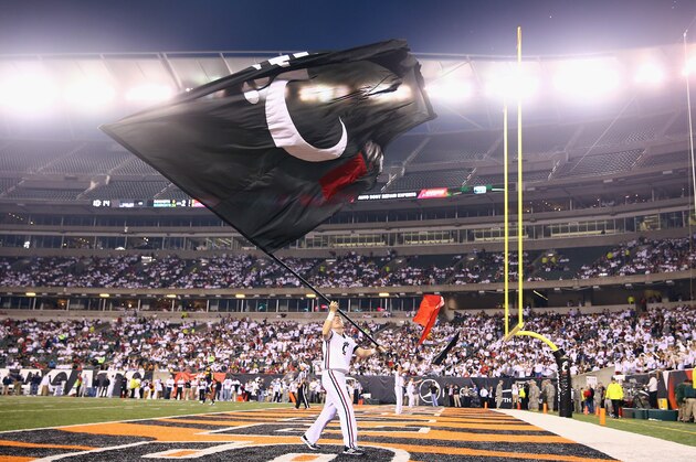 CINCINNATI, OH - SEPTEMBER 12: A cheerleader of the Cincinnati Bearcats waves a flag during the game against the Toledo Rockets at Paul Brown Stadium on September 12, 2014 in Cincinnati, Ohio. (Photo by Andy Lyons/Getty Images) CINCINNATI, OH - SEPTEMBER 12: A cheerleader of the Cincinnati Bearcats waves a flag during the game against the Toledo Rockets at Paul Brown Stadium on September 12, 2014 in Cincinnati, Ohio. (Photo by Andy Lyons/Getty Images)