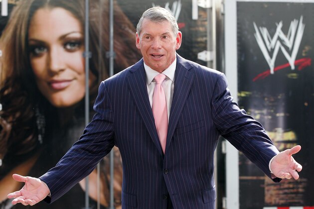 GREEN BAY, WI - JUNE 22:   Vince McMahon attends a press conference about the WWE at the Austin Straubel International Airport on June 22, 2009 in Green Bay, Wisconsin.  (Photo by Mark A. Wallenfang/Getty Images)