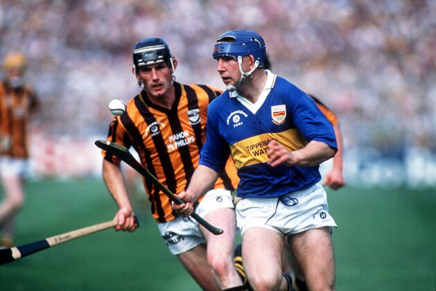 1 Sep 1991: John Teahy of Tipperary and Pat Dwyer of Kilkenny in action during the Tipperary v Kilkenny All Ireland Hurling Final at Croke Park, Dublin. Mandatory Credit: Simon Bruty/ALLSPORT 1 Sep 1991: John Teahy of Tipperary and Pat Dwyer of Kilkenny in action during the Tipperary v Kilkenny All Ireland Hurling Final at Croke Park, Dublin. Mandatory Credit: Simon Bruty/ALLSPORT