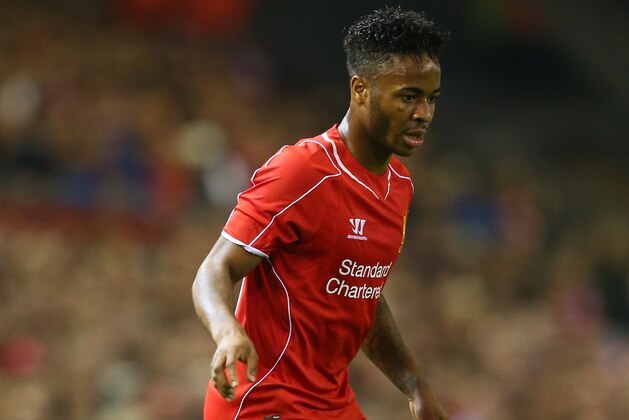 LIVERPOOL, ENGLAND - SEPTEMBER 23:  Raheem Sterling of Liverpool runs with the ball during the Capital One Cup Third Round match between Liverpool and Middlesbrough at Anfield on September 23, 2014 in Liverpool, England.  (Photo by Alex Livesey/Getty Images)