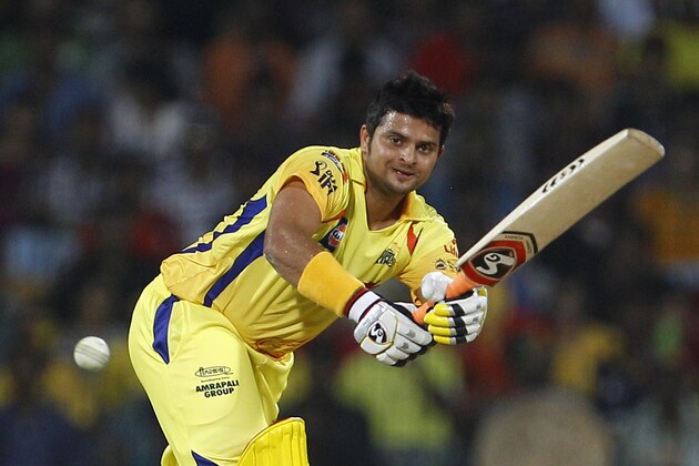 Chennai Super Kings' batsman Suresh Raina plays a shot during their Indian Premier League (IPL) final cricket match against Kolkata Knight Riders in Chennai, India, Sunday, May 27, 2012. (AP Photo/Aijaz Rahi)