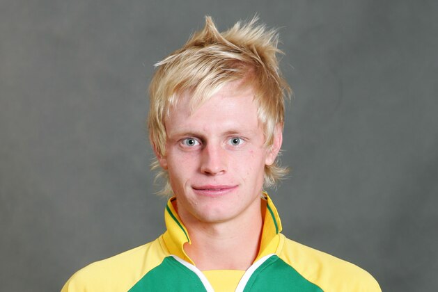 KUALA LUMPUR, MALAYSIA - FEBRUARY 13: Sybrand Engelbrecht of South Africa poses during the ICC U/19 Cricket World Cup official team photo calls at the Sunway Hotel on February 13, 2008 in Kuala Lumpur, Malaysia. (Photo by Peter Lim/Getty Images)