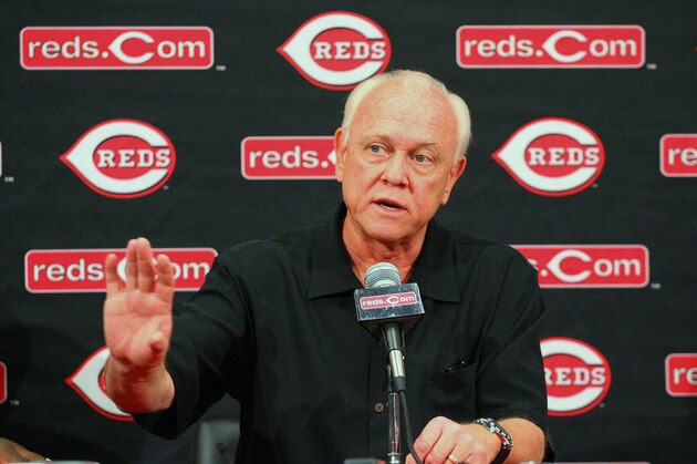 GOODYEAR, AZ - FEBRUARY 22: President and General Manager Walt Jocketty of the Cincinnati Reds speaks with the media during a press conference at the Cincinnati Reds Development Complex on February 22, 2010 in Goodyear, Arizona. (Photo by Hunter Martin/Getty Images)