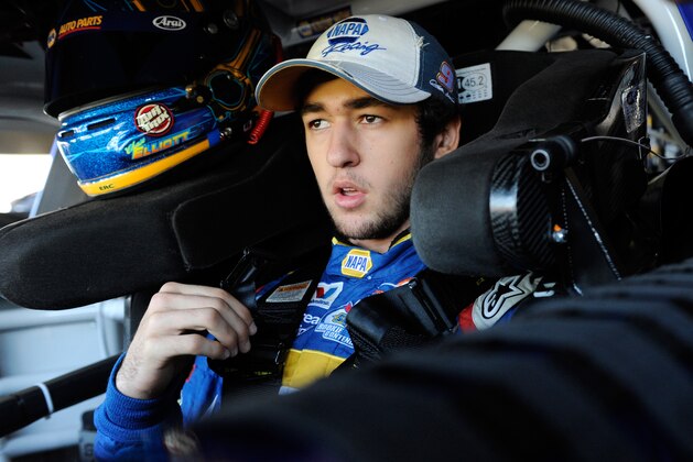 DOVER, DE - SEPTEMBER 26: Chase Elliott, driver of the #9 NAPA Auto Parts Chevrolet, sits in his car during practice for the NASCAR Nationwide Series Dover 200 at Dover International Speedway on September 26, 2014 in Dover, Delaware.  (Photo by Jared C. Tilton/Getty Images)