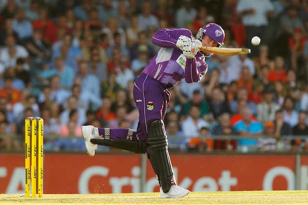 PERTH, AUSTRALIA - FEBRUARY 07: Ben Dunk of the Hobart Hurricanes bats  during the Big Bash League Final match between the Perth Scorchers and the Hobart Hurricanes at WACA on February 7, 2014 in Perth, Australia.  (Photo by Will Russell/Getty Images)