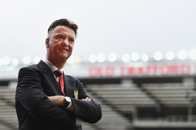 MANCHESTER, ENGLAND - SEPTEMBER 27: Louis van Gaal of Manchester United looks on during the Barclays Premier League match between Manchester United and West Ham United at Old Trafford on September 27, 2014 in Manchester, England.  (Photo by Laurence Griffiths/Getty Images)
