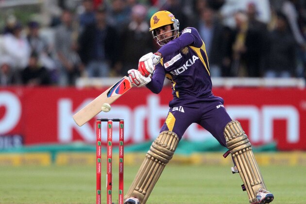 CAPE TOWN, SOUTH AFRCA - OCTOBER 21:  Manoj Tiwary of the Kolkata Knight Riders in action during the Champions league twenty20 match between CLT20 Kolkata Knight Riders v Nashua Titans at Sahara Park Newlands on October 21, 2012 in Cape Town, South Africa. (Photo by Carl Fourie / Gallo Images/Getty Images)