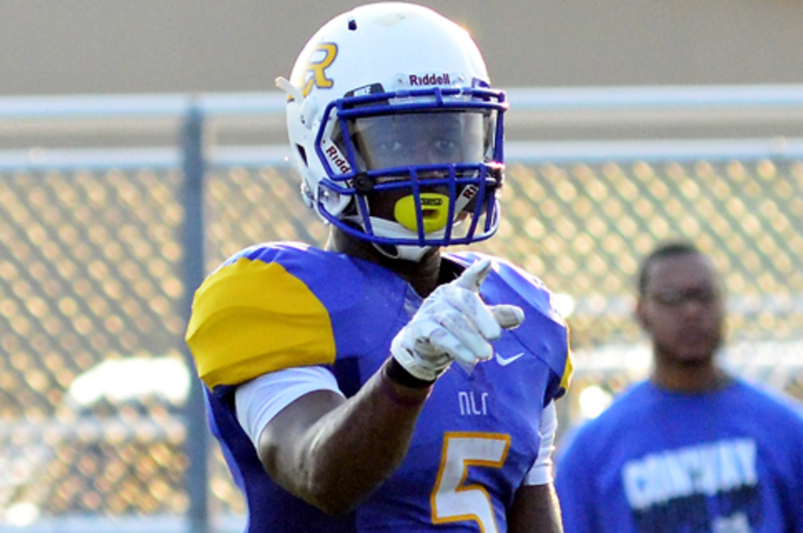 Arkansas commit K.J. Hill caught three touchdowns.