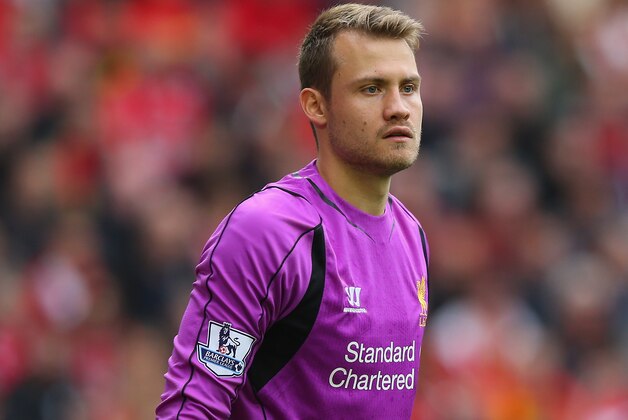 LIVERPOOL, ENGLAND - SEPTEMBER 27:  Simon Mignolet of Liverpool during the Barclays Premier League match between Liverpool and Everton at Anfield on September 27, 2014 in Liverpool, England.  (Photo by Alex Livesey/Getty Images)