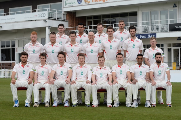 LEICESTER, ENGLAND - MARCH 31: The Leicestershore CCC squad pose during the Leicestershire CCC photocall at Grace Road on March 31, 2014 in Leicester, England.  (Photo by Michael Regan/Getty Images)