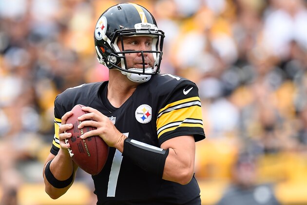 PITTSBURGH, PA - SEPTEMBER 28:  Ben Roethlisberger #7 of the Pittsburgh Steelers looks to pass during the first quarter against the Tampa Bay Buccaneers at Heinz Field on September 28, 2014 in Pittsburgh, Pennsylvania.  (Photo by Joe Sargent/Getty Images)