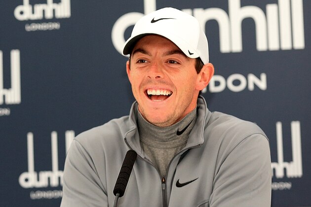 ST ANDREWS, SCOTLAND - OCTOBER 01:  Rory McIlroy of Northern Ireland addresses the media during his press conference during the final practice round prior to the 2014 Alfred Dunhill Links Championship at The Old Course on October 1, 2014 in St Andrews, Scotland.  (Photo by David Cannon/Getty Images)