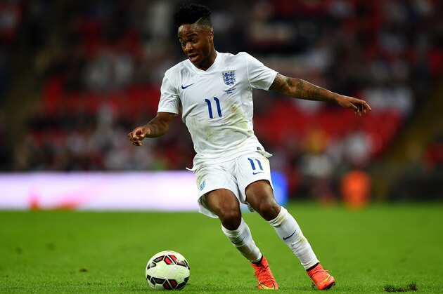 LONDON, ENGLAND - SEPTEMBER 03:  Raheem Sterling of England in action during the International friendly match between England and Norway at Wembley Stadium on September 3, 2014 in London, England.  (Photo by Laurence Griffiths/Getty Images)