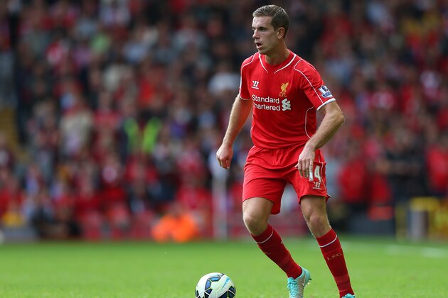 LIVERPOOL, ENGLAND - SEPTEMBER 27: Jordan Henderson of Liverpool of Everton during the Barclays Premier League match between Liverpool and Everton at Anfield on September 27, 2014 in Liverpool, England. (Photo by Alex Livesey/Getty Images) LIVERPOOL, ENGLAND - SEPTEMBER 27: Jordan Henderson of Liverpool of Everton during the Barclays Premier League match between Liverpool and Everton at Anfield on September 27, 2014 in Liverpool, England. (Photo by Alex Livesey/Getty Images)