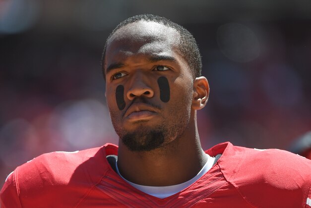 August 24, 2014; Santa Clara, CA, USA; San Francisco 49ers wide receiver Quinton Patton (11) before the game against the San Diego Chargers at Levi's Stadium. Mandatory Credit: Kyle Terada-USA TODAY Sports