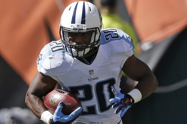 Tennessee Titans running back Bishop Sankey runs against the Cincinnati Bengals in an NFL football game, Sunday, Sept. 21, 2014, in Cincinnati. (AP Photo/Darron Cummings)