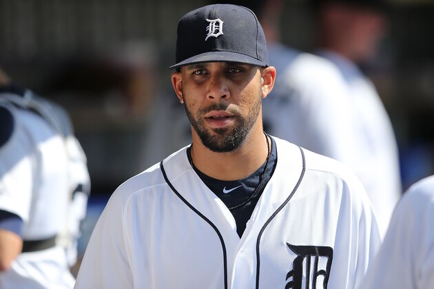 DETROIT, MI - SEPTEMBER 28: David Price #14 of the Detroit Tigers walks in the dugout prior to the start of the game against the Minnesota Twins at Comerica Park on September 28, 2014 in Detroit, Michigan.  (Photo by Leon Halip/Getty Images)