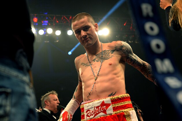 GLASGOW, SCOTLAND - MARCH 1 : Boxer Ricky Burns  during the WBO World Lightweight Championship Boxing match at the Glasgow SECC on March 1 2014 in Glasgow, Scotland. (Photo by Mark Runnacles/Getty Images)