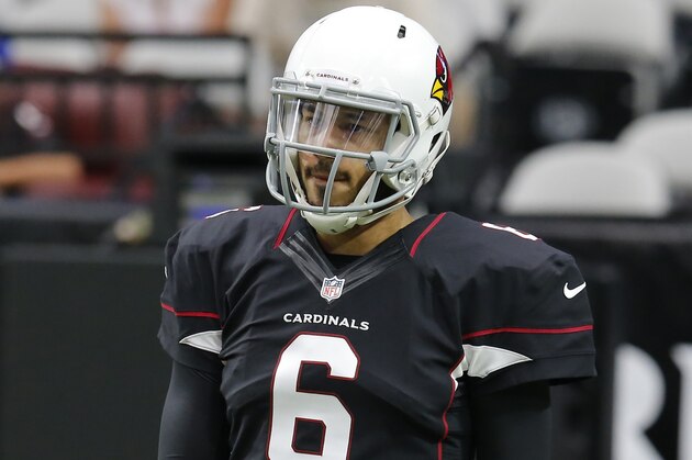 Arizona Cardinals quarterback Logan Thomas (6) during the first quarter of an NFL football game against the San Francisco 49ers, Sunday, Sept. 21, 2014 in Glendale, Ariz. (AP Photo/Rick Scuteri)