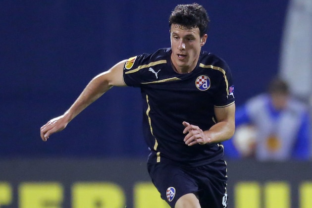 ZAGREB,CROATIA - SEPTEMBER 18:  Angelo Henriquez of Dinamo Zagreb in action during the UEFA Europe League match between GNK Dinamo Zagreb and FC Astra Giurgiu at the Maksimir Stadium on September 18, 2014 in Zagreb,Croatia. (Photo by Damir Sencar/EuroFootball/Getty Images)