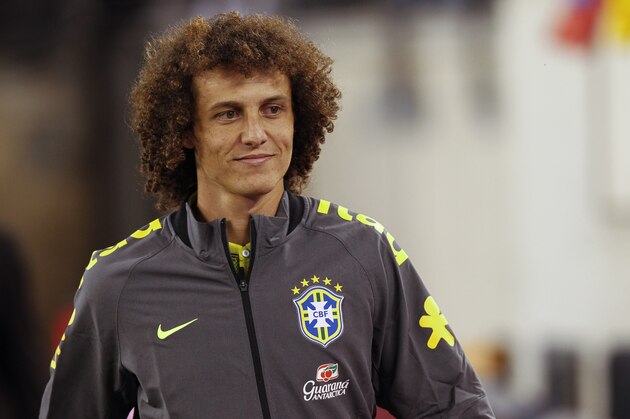 EAST RUTHERFORD, NJ - SEPTEMBER 9 :  David Luiz of Brazil stands on the pitch during warmups against Ecuador during their match at MetLife Stadium on September 9, 2014 in East Rutherford, New Jersey.  (Photo by Jeff Zelevansky/Getty Images)