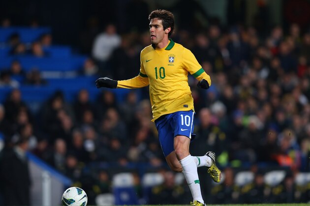 LONDON, ENGLAND - MARCH 25:  Kaka of Brazil in action during the International Friendly match between Russia and Brazil at Stamford Bridge on March 25, 2013 in London, England.  (Photo by Julian Finney/Getty Images)