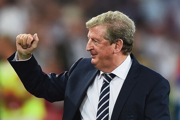 BASEL, SWITZERLAND - SEPTEMBER 08:  Roy Hodgson manager of England celebrates after victory during the UEFA EURO 2016 Group E qualifying match between Switzerland and England at St Jakob-Park on September 8, 2014 in Basel, Switzerland.  (Photo by Laurence Griffiths/Getty Images)